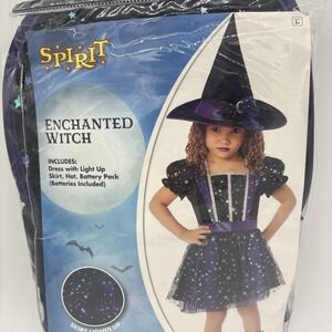 Spirit Halloween Enchanted Witch Costume With Dress And Hat Size 5–6Girls Read